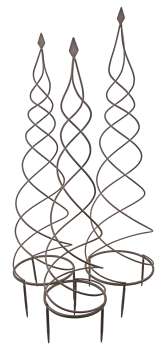 Preview: Rankgitter Spiralturm mittel – Dekorative Kletterhilfe mit modernem Design